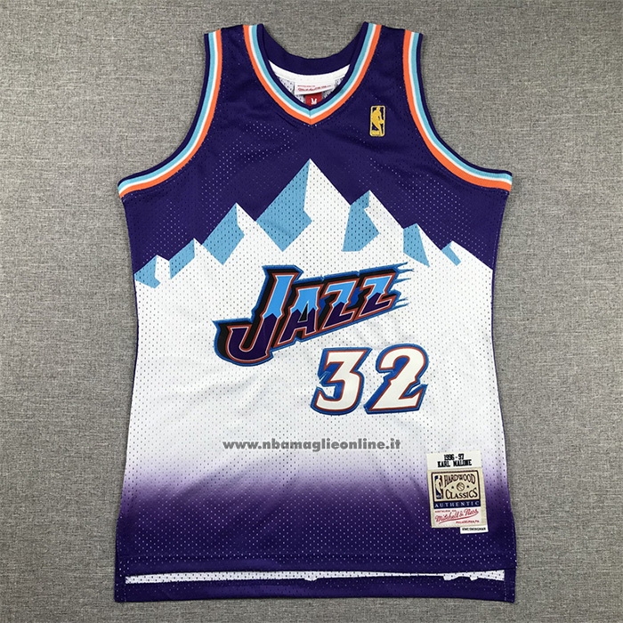 Maglia Bambino Utah Jazz Karl Malone #32 Mitchell & Ness 1996-97 Viola